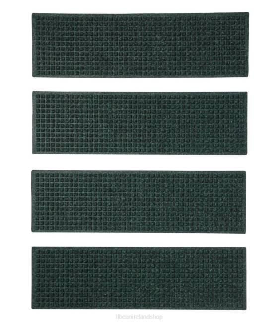 L.L.Bean Everyspace Recycled Waterhog Mat Stair Treads Set of Four Unisex J46J5515 Home Goods Evergreen