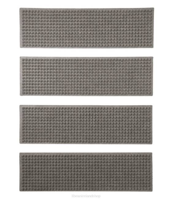 L.L.Bean Everyspace Recycled Waterhog Mat Stair Treads Set of Four Unisex J46J7323 Home Goods Medium Gray
