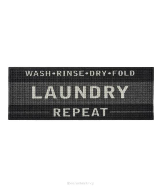 L.L.Bean Heavyweight Recycled Waterhog Laundry Room Mat Runner Unisex J46J4454 Home Goods Charcoal Multi