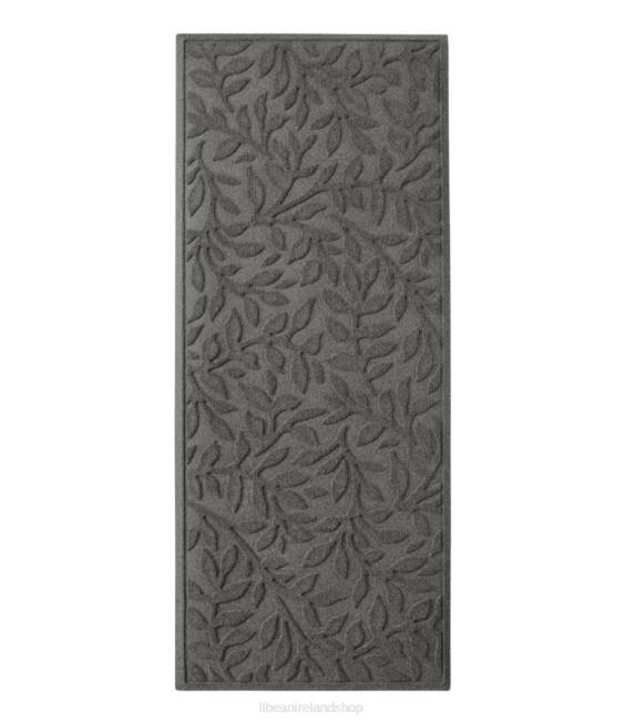 L.L.Bean Heavyweight Recycled Waterhog Mat Runner Woodland Leaf Unisex J46J6333 Home Goods Medium Gray