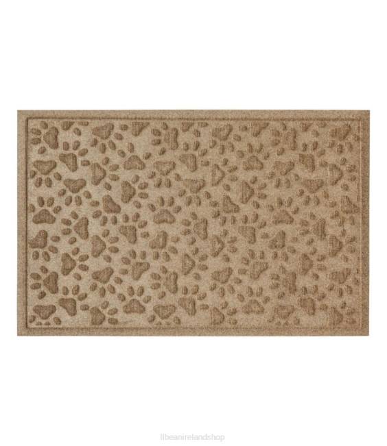 L.L.Bean Recycled Waterhog Dog Mat Scattered Paws Unisex J46J1349 Home Goods Camel