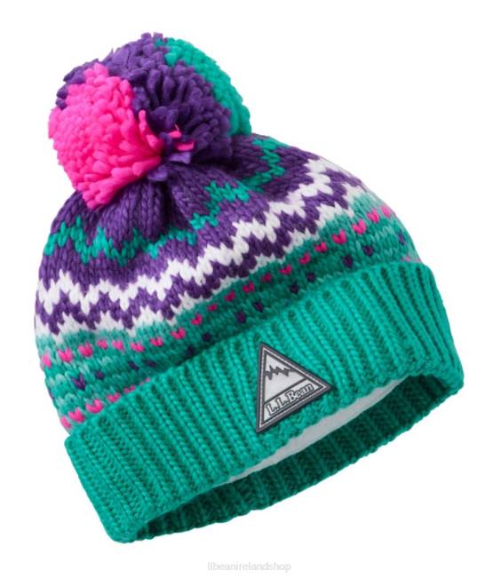 L.L.Bean Chunky Yarn Hat Kids J46J106 Clothing Ocean Jade