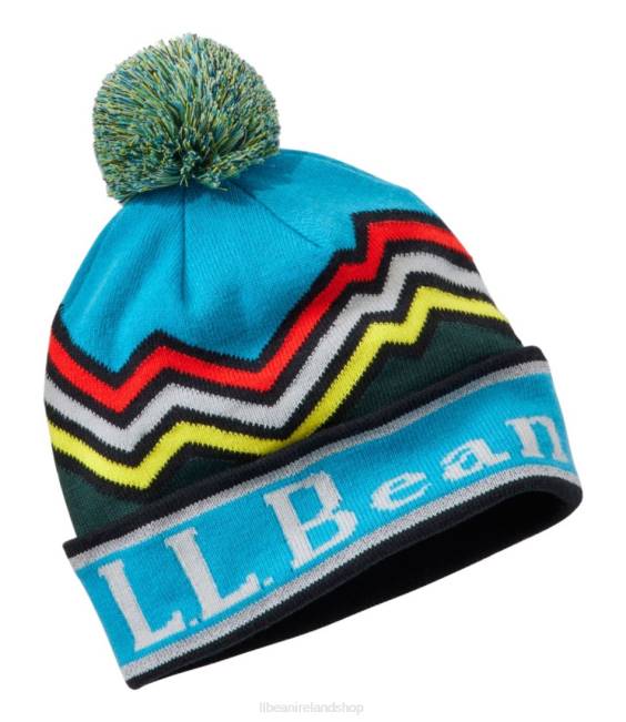L.L.Bean Pom Hat Kids J46J4996 Clothing Mallard Teal Reflective