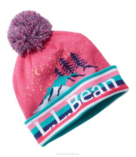 L.L.Bean Pom Hat Kids J46J662 Clothing Dark Raspberry
