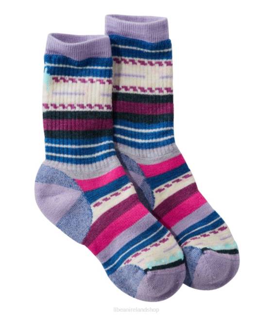 L.L.Bean Smartwool Hike Margarita Full Cushion Crew Socks Kids J46J789 Clothing Ultraviolet