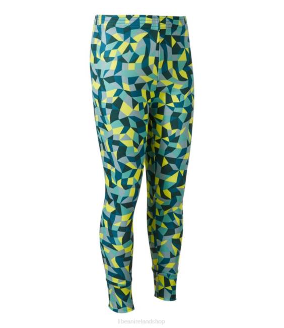 L.L.Bean Wicked Warm Midweight Long Underwear Kids J46J3543 Clothing Citrus Green Geo