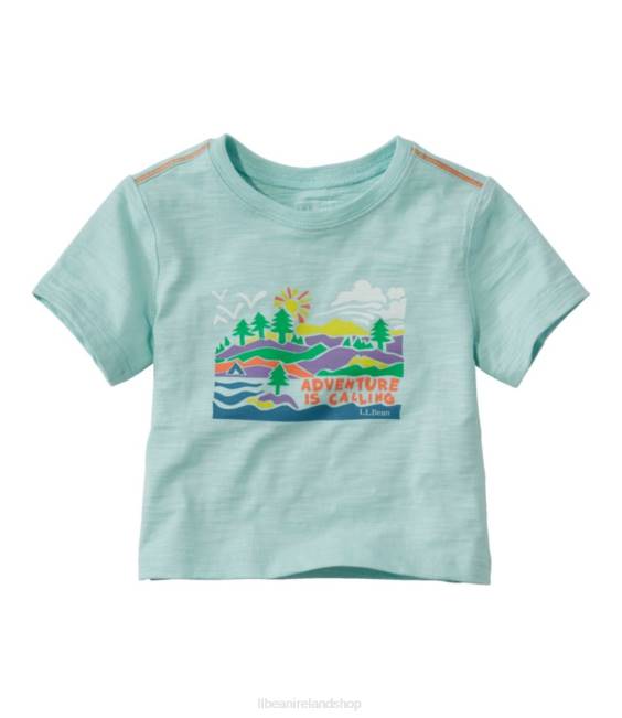 L.L.Bean Graphic Tee Kids J46J6598 Clothing Cool Sea Blue Adventure