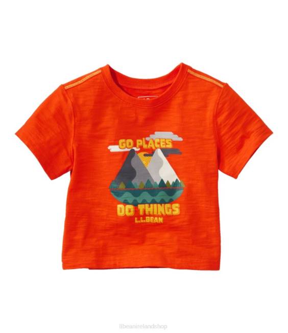 L.L.Bean Graphic Tee Kids J46J7205 Clothing Cherry Tomato Go Places
