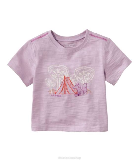 L.L.Bean Graphic Tee Kids J46J7299 Clothing Lavender Ice Fox