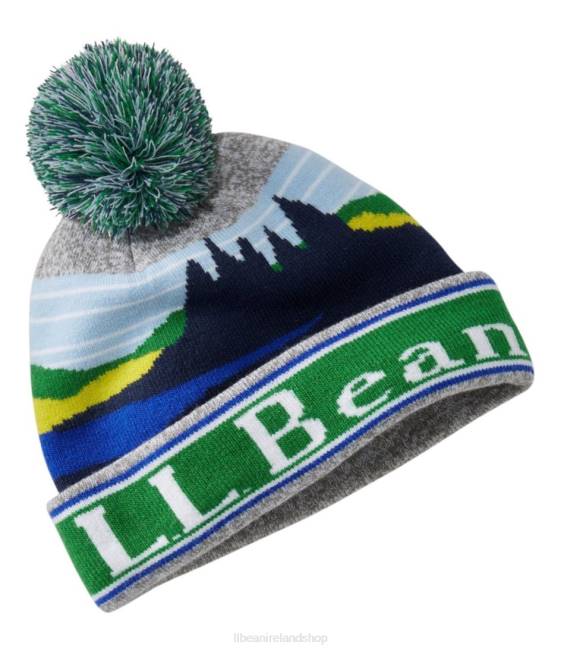 L.L.Bean Pom Hat Kids J46J3471 Clothing Kelly Green