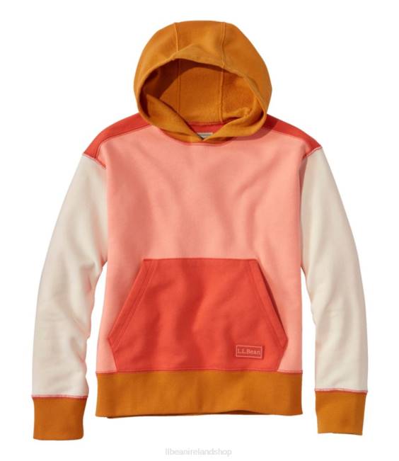 L.L.Bean Athleisure Hoodie Kids J46J579 Clothing Pink Grapefruit Color Block