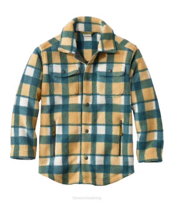 L.L.Bean Cozy Fleece Shirt Jacket Kids J46J3071 Clothing Ochre