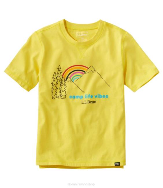 L.L.Bean Organic Short-Sleeve Tee Kids J46J446 Clothing Yellow Sun Camp Life Vibes