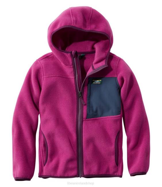 L.L.Bean Retro Mountain Classic Fleece Jacket Kids J46J5112 Outerwear Sugarplum/Carbon Navy