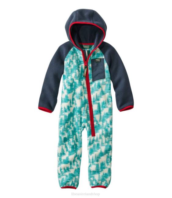 L.L.Bean Infants' Retro Mountain Classic Fleece Bunting Kids J46J915 Outerwear Silver Birch Forest Print
