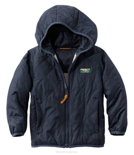 L.L.Bean Mountain Bound Reversible Hooded Jacket Kids J46J5132 Outerwear Carbon Navy/Soapstone