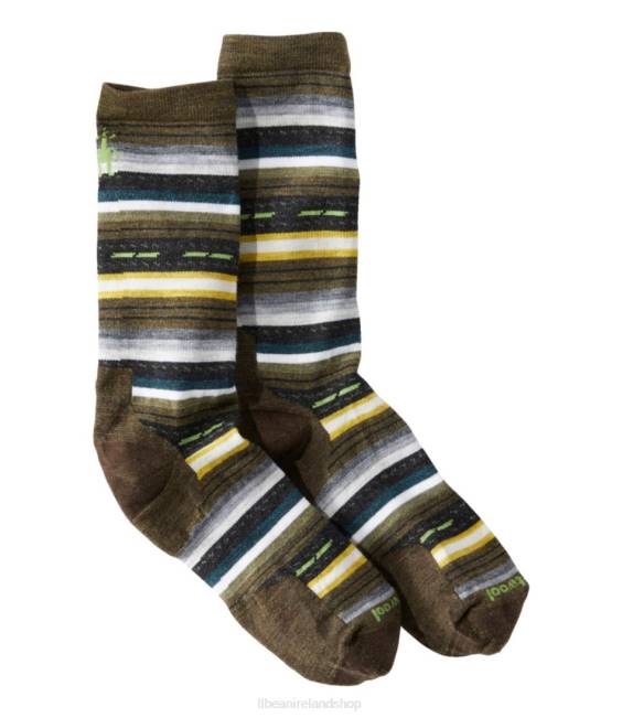 L.L.Bean Smartwool Everyday Margarita Crew Sock Men J46J3566 Accessories Military Olive