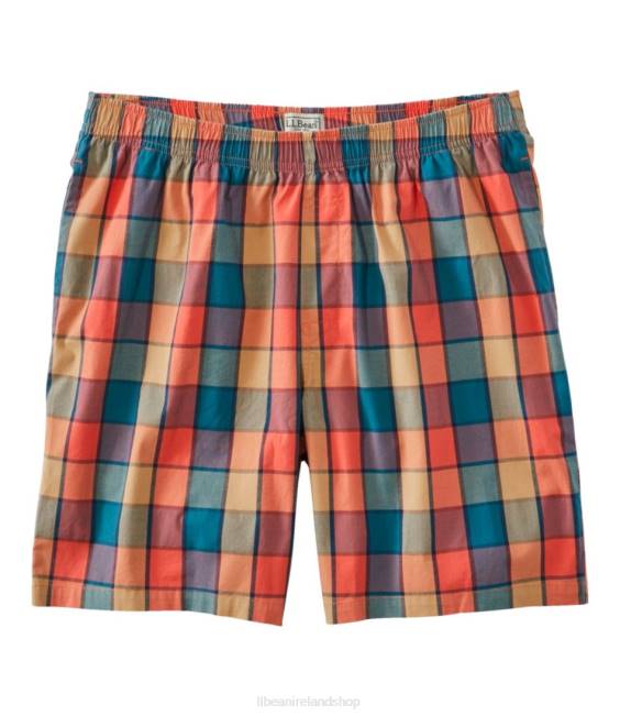 L.L.Bean Comfort Stretch Woven Sleep Shorts Men J46J301 Clothing Paprika