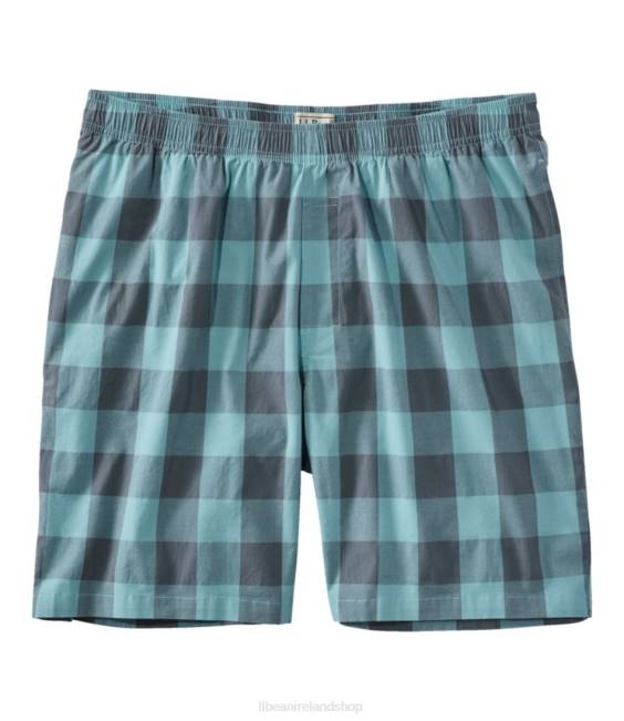 L.L.Bean Comfort Stretch Woven Sleep Shorts Men J46J3188 Clothing Sea Aqua