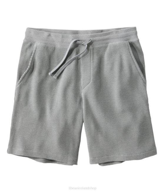 L.L.Bean Comfort Waffle Lounge Shorts Men J46J3338 Clothing Gray Heather