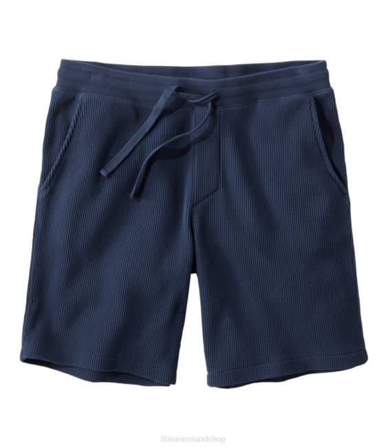 L.L.Bean Comfort Waffle Lounge Shorts Men J46J5914 Clothing Navy