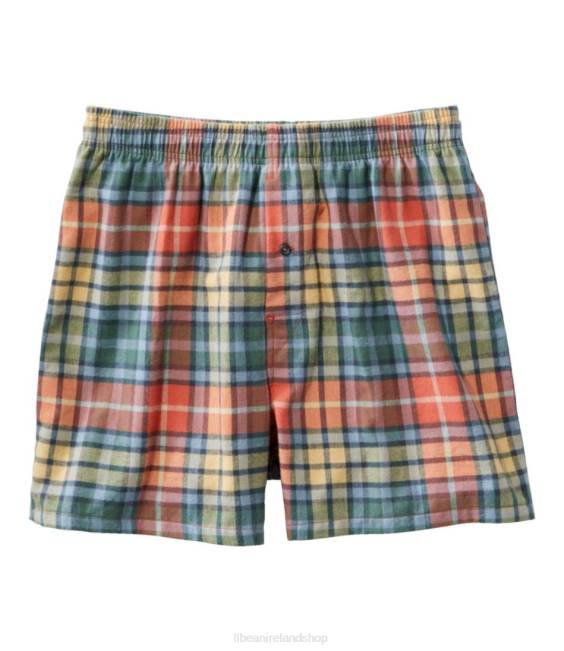 L.L.Bean Scotch Plaid Flannel Boxers Men J46J6551 Clothing Washed Buchanan