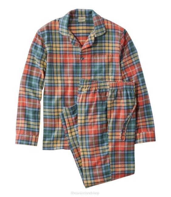 L.L.Bean Scotch Plaid Flannel Pajamas Men J46J6543 Clothing Washed Buchanan