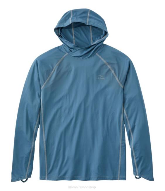 L.L.Bean Swift River Cooling Hooded Rash Guard Men J46J345 Clothing Iron Blue