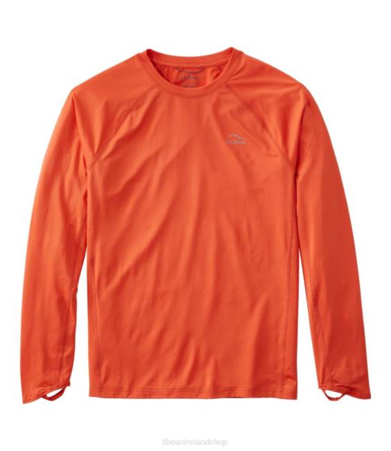 L.L.Bean Swift River Cooling Rash Guard Men J46J5783 Clothing Peak Orange