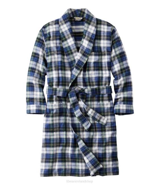L.L.Bean Scotch Plaid Flannel Robe Men J46J3176 Clothing Vintage Tartan