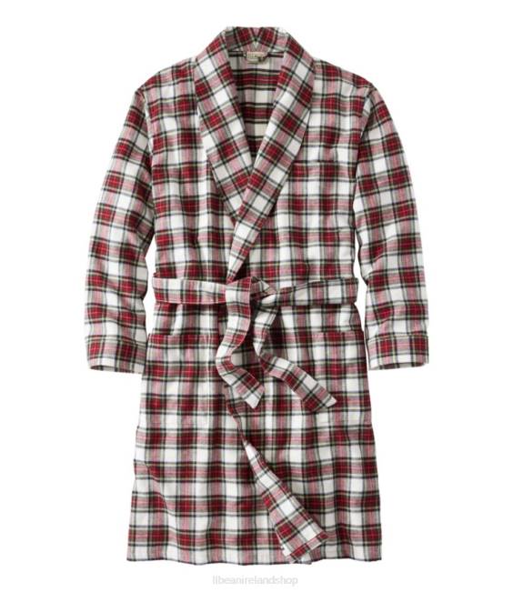 L.L.Bean Scotch Plaid Flannel Robe Men J46J6959 Clothing Dress Stewart