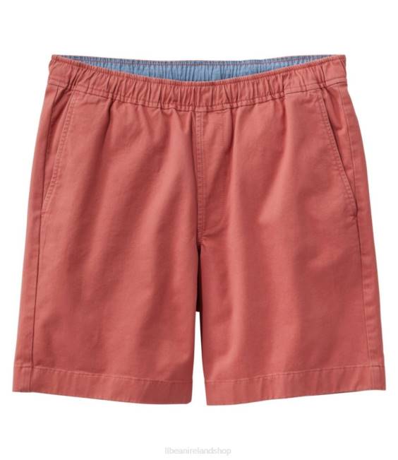 L.L.Bean Lakewashed Stretch Khaki Shorts Men J46J4743 Clothing Sienna Brick