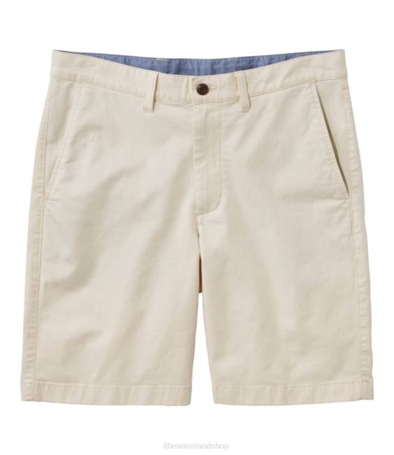 L.L.Bean Lakewashed Stretch Khaki Shorts Men J46J5749 Clothing Antique White