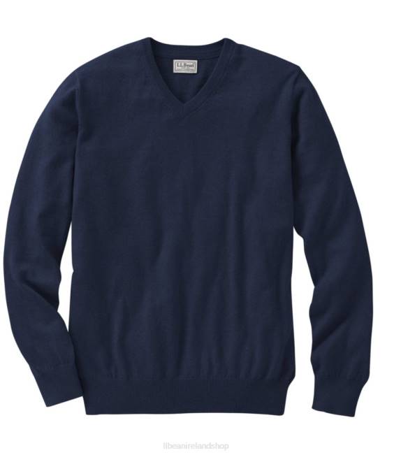 L.L.Bean Cotton/Cashmere Sweater Men J46J3291 Clothing Navy