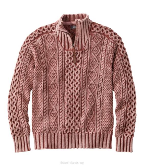 L.L.Bean Signature Cotton Fisherman Sweater Men J46J665 Clothing Light Hickory Washed