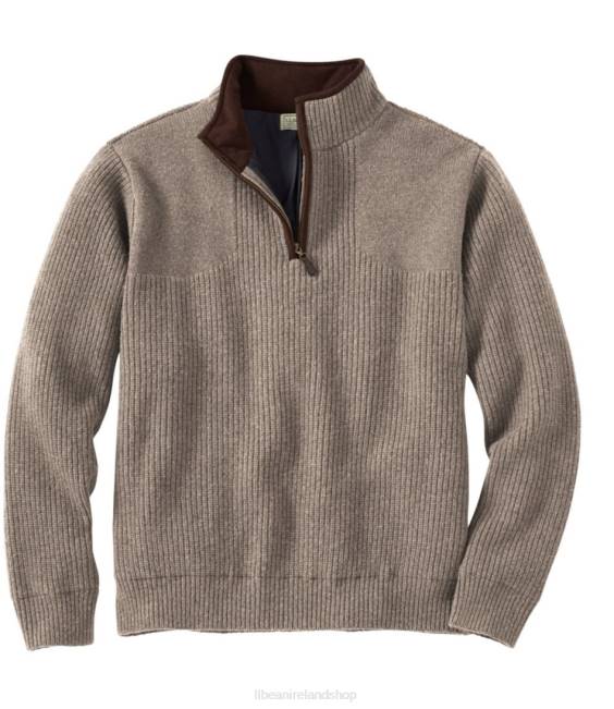 L.L.Bean Waterfowl Sweater with WINDSTOPPER by GORE-TEX LABS Men J46J3428 Clothing Sable