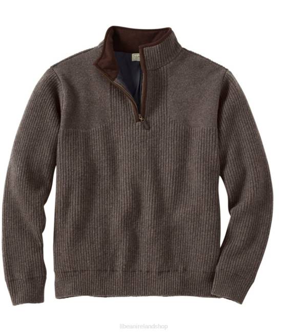 L.L.Bean Waterfowl Sweater with WINDSTOPPER by GORE-TEX LABS Men J46J5958 Clothing Dark Cinder