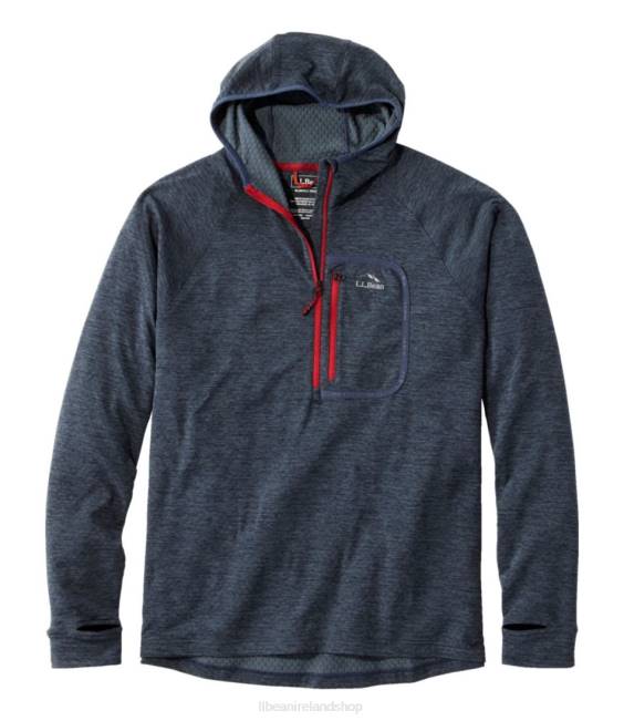 L.L.Bean Adventure Grid Fleece Men J46J3544 Clothing Carbon Navy
