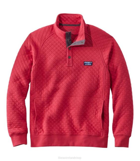 L.L.Bean Quilted Sweatshirt Men J46J4838 Clothing Maritime Red