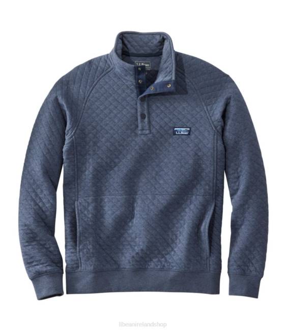 L.L.Bean Quilted Sweatshirt Men J46J6982 Clothing Indigo Heather