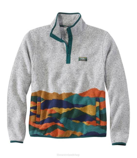 L.L.Bean Sweater Fleece Pullover Men J46J7307 Clothing Landscape