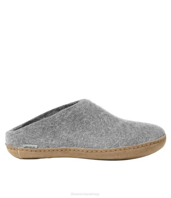L.L.Bean Glerups Wool Slippers Men J46J1070 Footwear Grey
