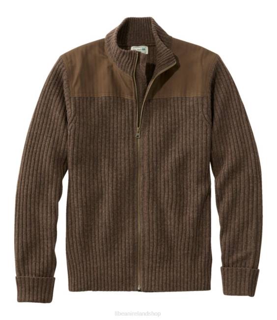 L.L.Bean Commando Full Zip Sweater Men's Men J46J5272 Outdoor Equipment Deep Woods Green Heather