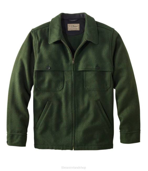 L.L.Bean Maine Guide Zip-Front Jac-Shirt Men J46J921 Outerwear Loden