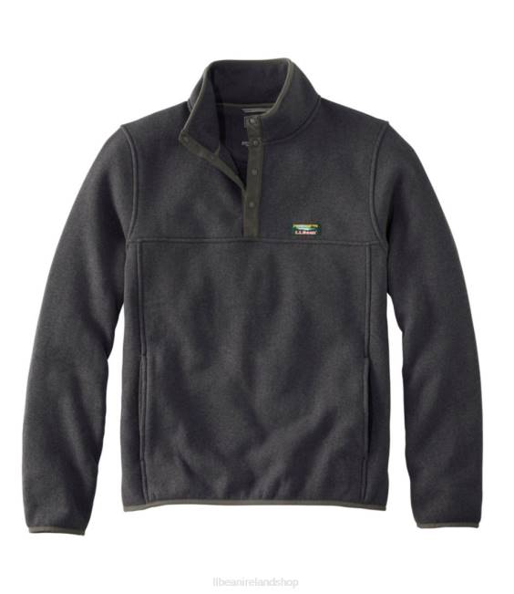 L.L.Bean Sweater Fleece Pullover Men J46J5100 Outerwear Charcoal Gray Heather