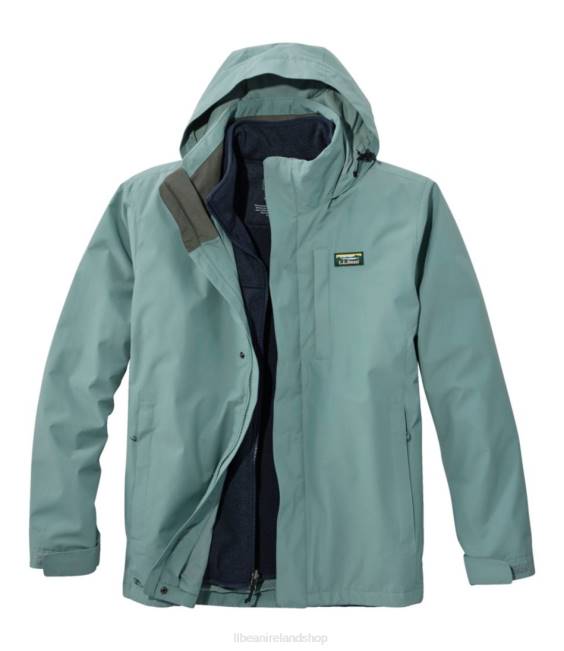 L.L.Bean Sweater Fleece 3-in-1 Jacket Men J46J6078 Outerwear Forest Gray/Carbon Navy