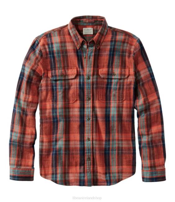 L.L.Bean 1912 Field Flannel Shirt Men J46J3078 Clothing Currant