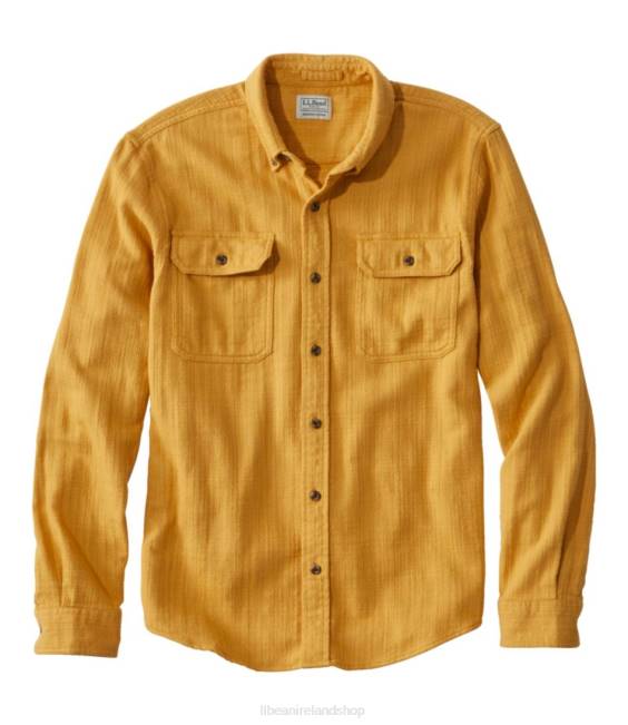 L.L.Bean 1912 Field Flannel Shirt Men J46J3079 Clothing Warm Gold