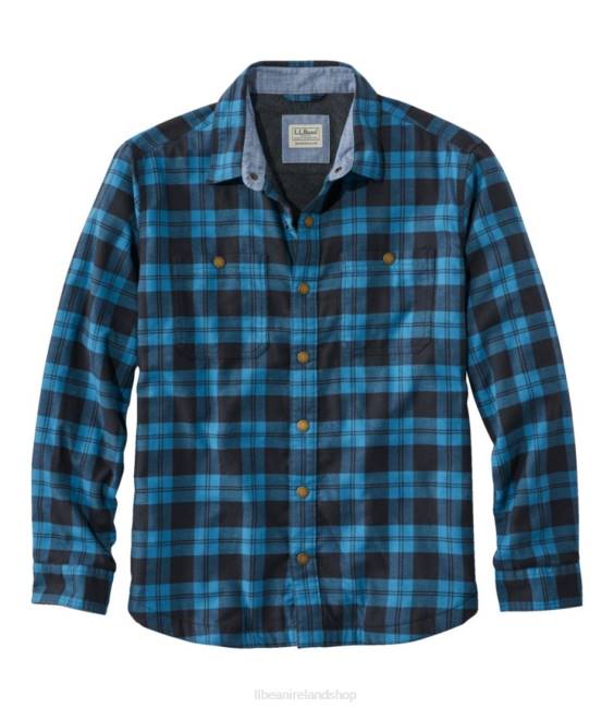 L.L.Bean BeanFlex All-Season Flannel Men J46J3407 Clothing Marine Blue