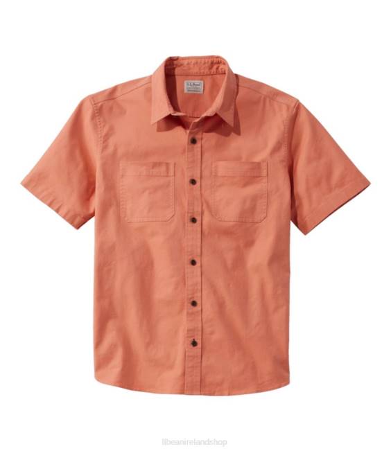 L.L.Bean BeanFlex Twill Shirt Men J46J4728 Clothing Faded Orange